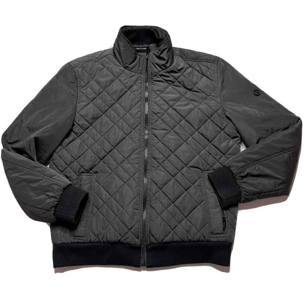 Calvin Klein Quilted Bomber Flight Jacket Water Wind … Gem
